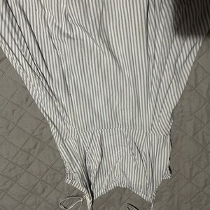 Striped Blue and White Blouse